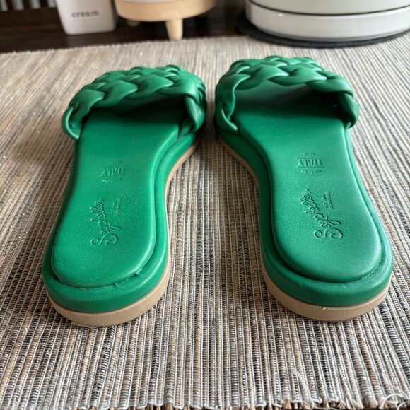 SEYCHELLES | Women's Green Bellissima Slide Sandals Size 9 - Picture 3 of 4